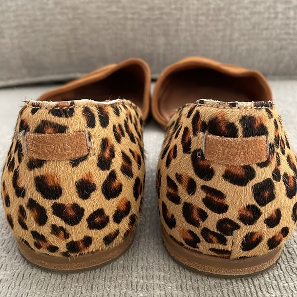 TOMS flats d’Orsay leopard / suede size US 12 fall office business college - Picture 3 of 6